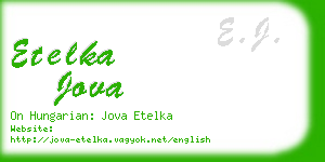 etelka jova business card